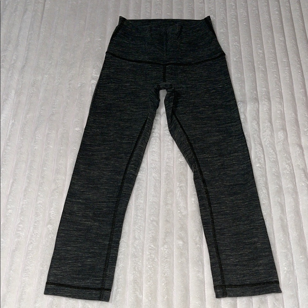 lululemon athletica Dark Heather Gray Cropped Leggings